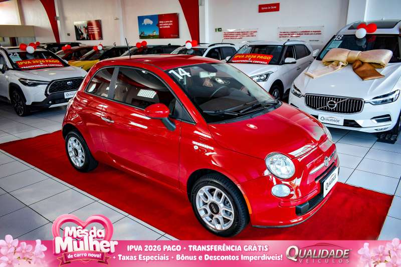 FIAT 500 CULT 1.4 AT 2014 *DE R$61.900,00 POR R$58.900,00*
